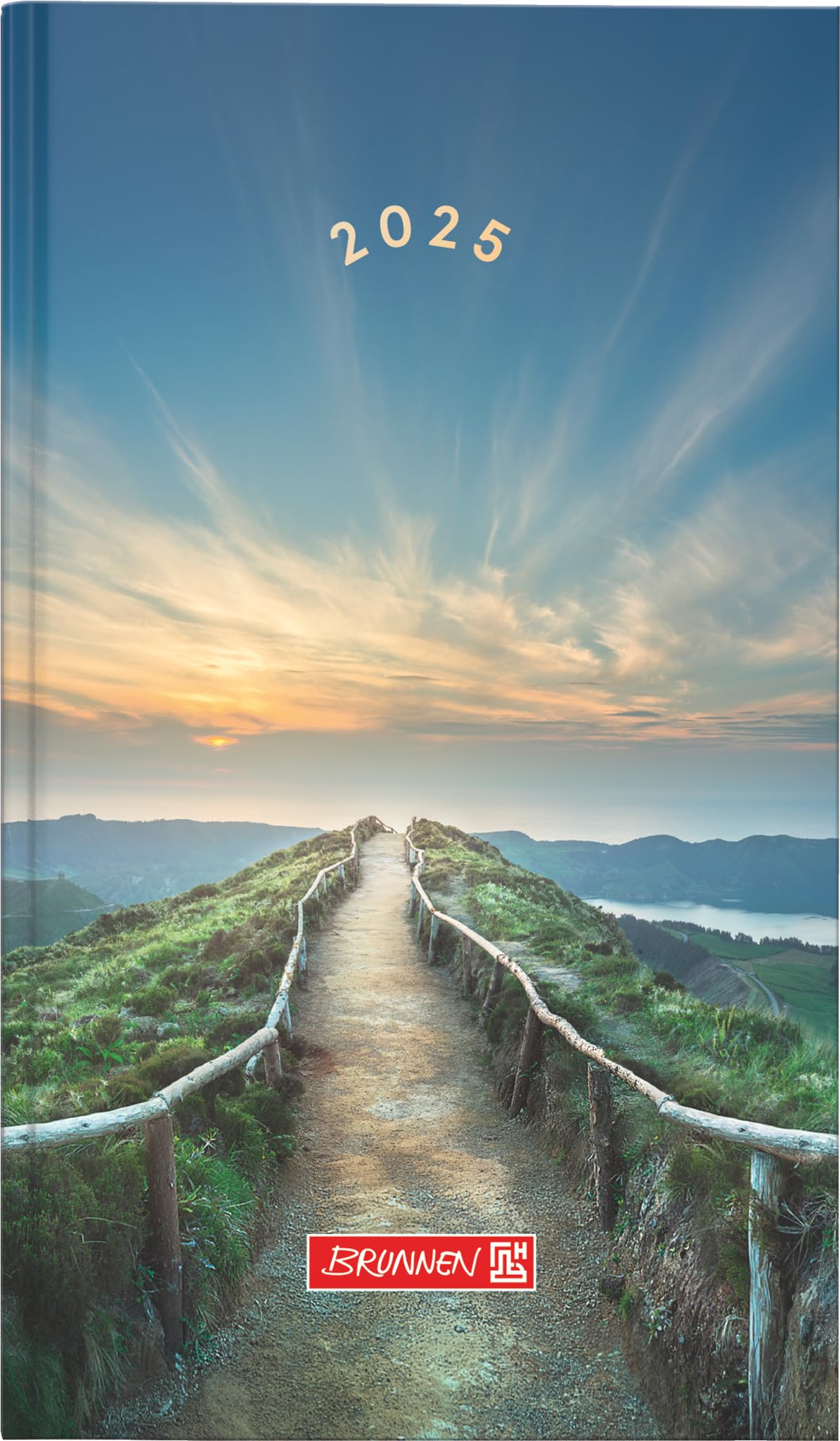 BRUNNEN Pocket Diary Model 756 (2025) "Mountain Trail", 2 Pages = 1 Week, A6, 144 Pages, Graphic Cover, Colourful