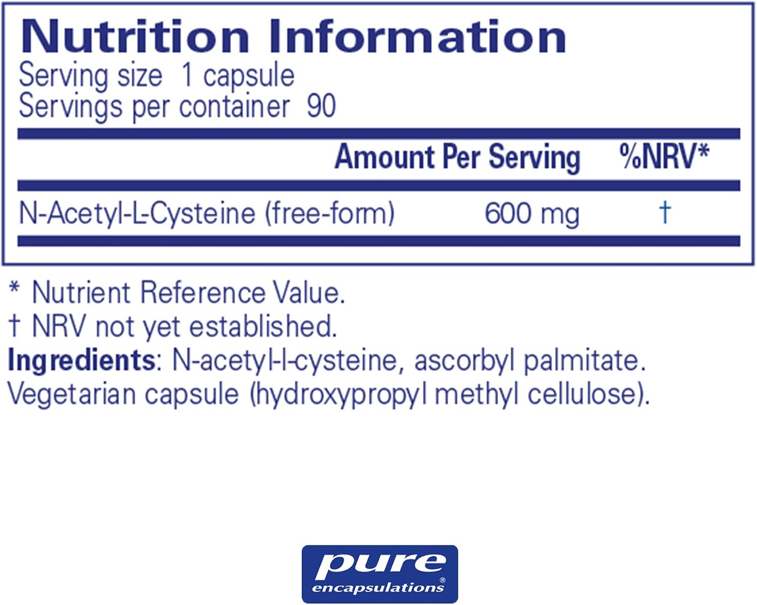 Pure Encapsulations NAC 600mg - Pure N-Acetyl-L-Cysteine for Glutathione Synthesis Support - 90 Capsules, 90 count (Pack of 1) - Image 3