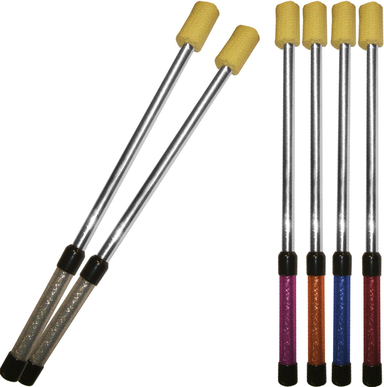 Jac Products 2 Deluxe Fire Eating Breathing Sticks With Glitter Decorated Handles (Blue Glitter)
