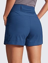 CRZ YOGA Women's Lightweight Mid Rise Hiking Shorts