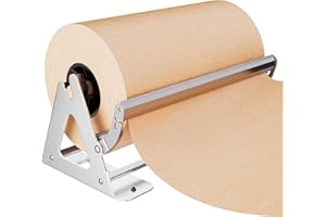 DIY Crew 18 Inch Paper Roll Dispenser and Cutter - Heavy-Duty Wall Mountable, Non Slip Tabletop - Kraft, Freezer, Butcher Paper - Up to 1000ft Rolls