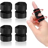Wisesso Thumb Finger Splints, Short Trigger Thumb Brace, Black | for Broken/Straightening/Arthritis, Finger Protector for Thumb/Middle/Ring/Index/Pinky Finger, 4pcs