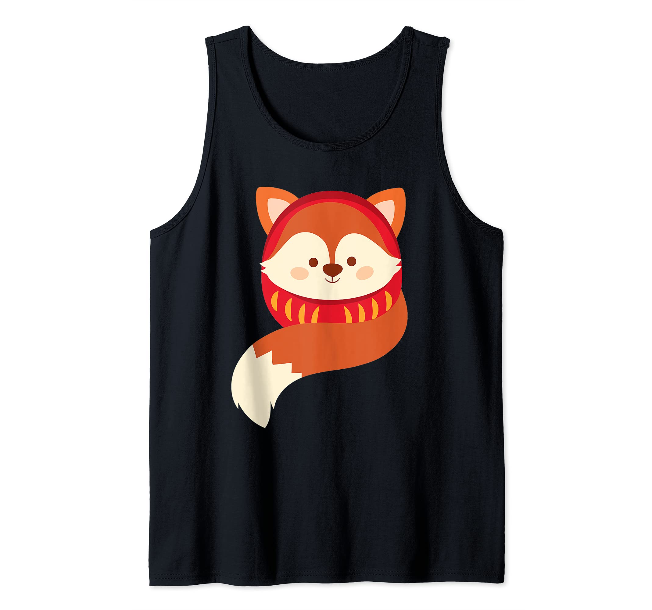 Japanese Daruma Doll Kawaii Red Fox Japan Culture Tank Top