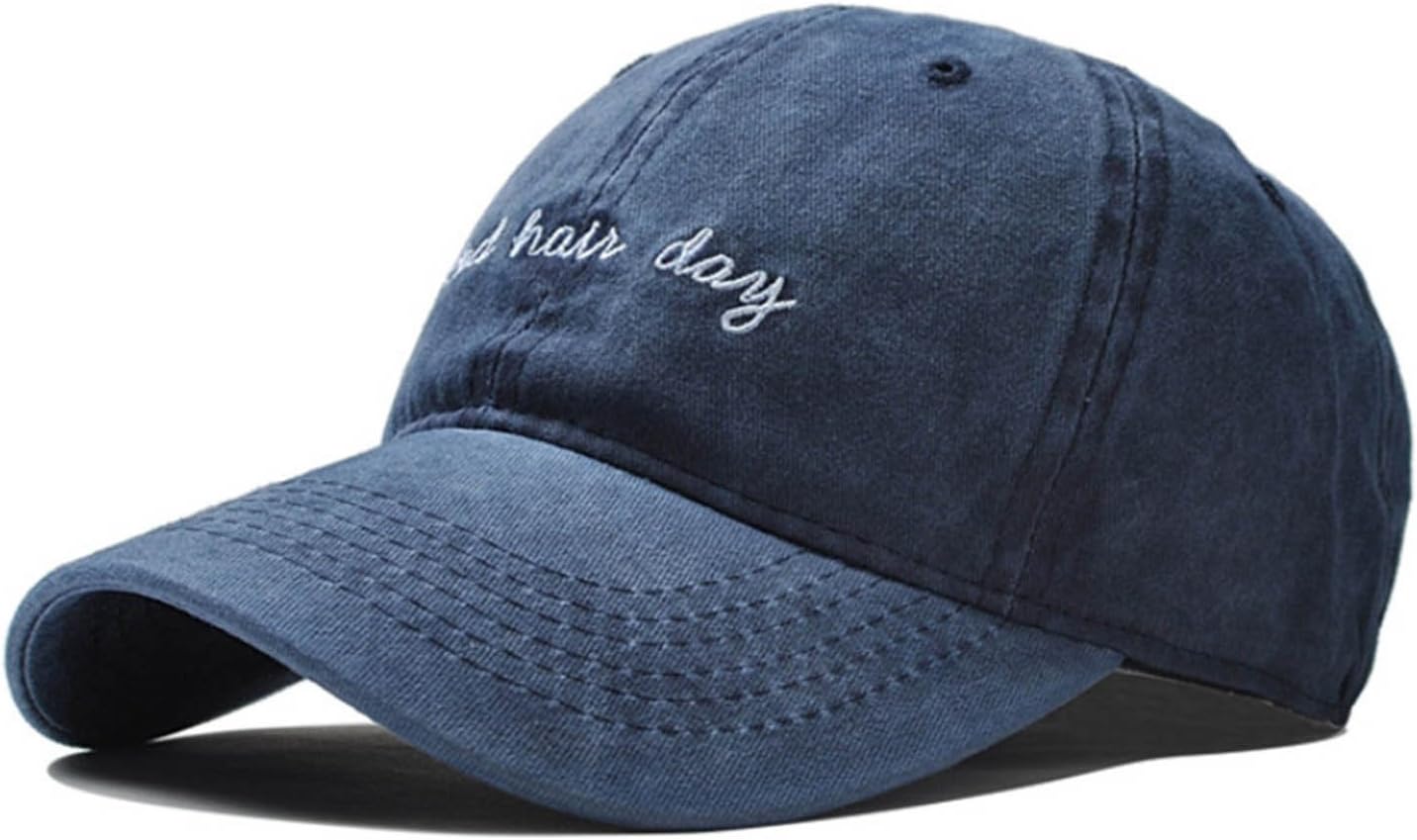 Bad Hair Day Dad Baseball Cap Embroidery Distressed Adjustable Vintage Hat