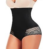 Werena Tummy Control Shapewear Panties for Women High Waist Body Shaper Underwear Lace Shaping Girdle Briefs