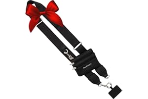 Save the Girls Clip and Go Phone Strap Solid (Black - Black Pouch) - Crossbody Phone Strap Chain with Zipper Wallet Pouch – Phone Lanyard