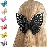 XXL Butterfly Hair Clip for Thick Hair, Extra Large Matte No-Slip Claw Clip with Strong Hold - The True Durable Premium ABS Hair Accessory for Women (Black)