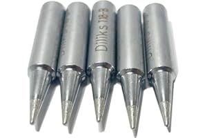DILIKS T18-B Soldering Iron Tips 5pcs Set, Conical tip, For HAKKO FX-888D FX-888 FX-8801 FX-600, R0.5mm x 14.5mm