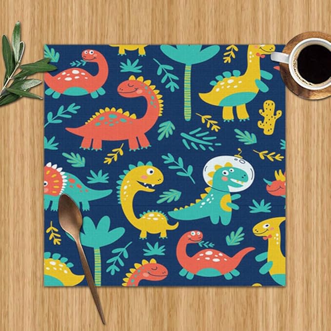 Cute Dinosaurs Children Print Colour Print Placemats