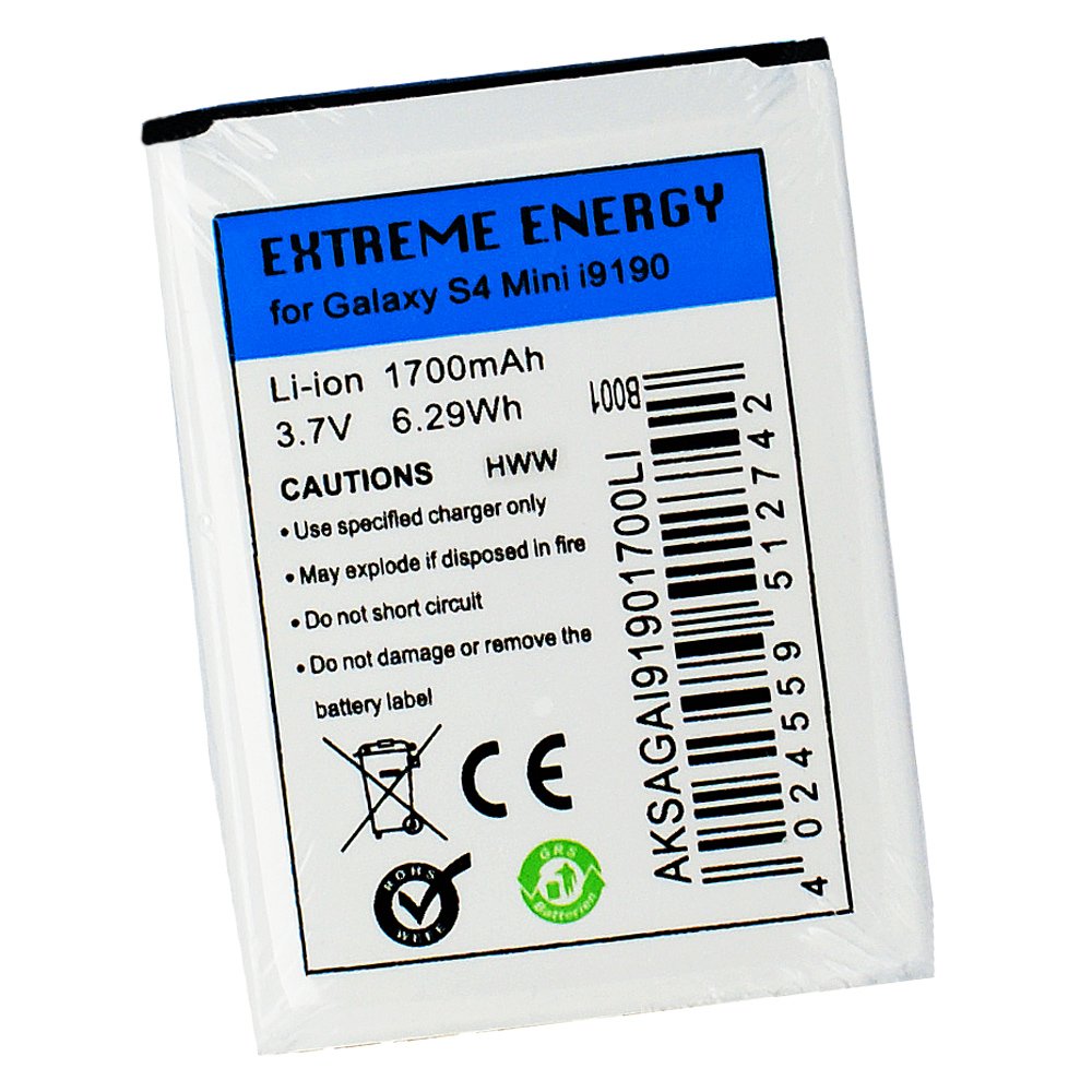 Extreme Energy Li-ion 1700 mAh Compatible With Samsung Galaxy S4 Mini I9190 (AKSAGAI91901 700LI)