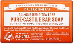 Dr. Bronner's - Pure-Castile Bar Soap (Tea Tree, 5 ounce) - Made with Organic Oils, For Face, Body, Hair and Dandruff, Gentle