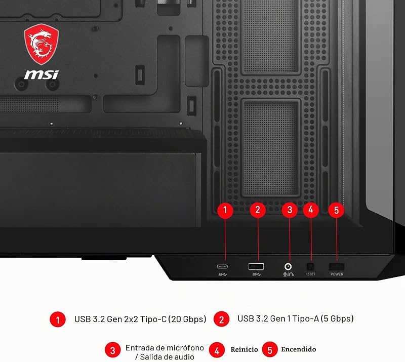 Mag PANO M100L PZ – Micro-ATX Gaming Tower com Painel de Vidro Panorâmico, Ventilação Otimizada, Compatível com ARGB e Refrigeração Líquida – Caixa Compacta para PC