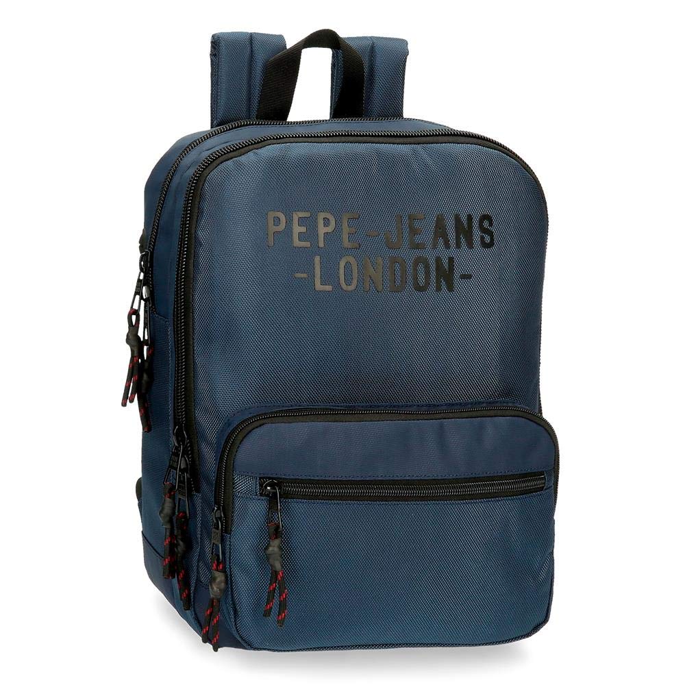 Pepe Jeans Bromley Laptop backpack Blue 27x36x12 cms Polyester 13,3" 1.17L