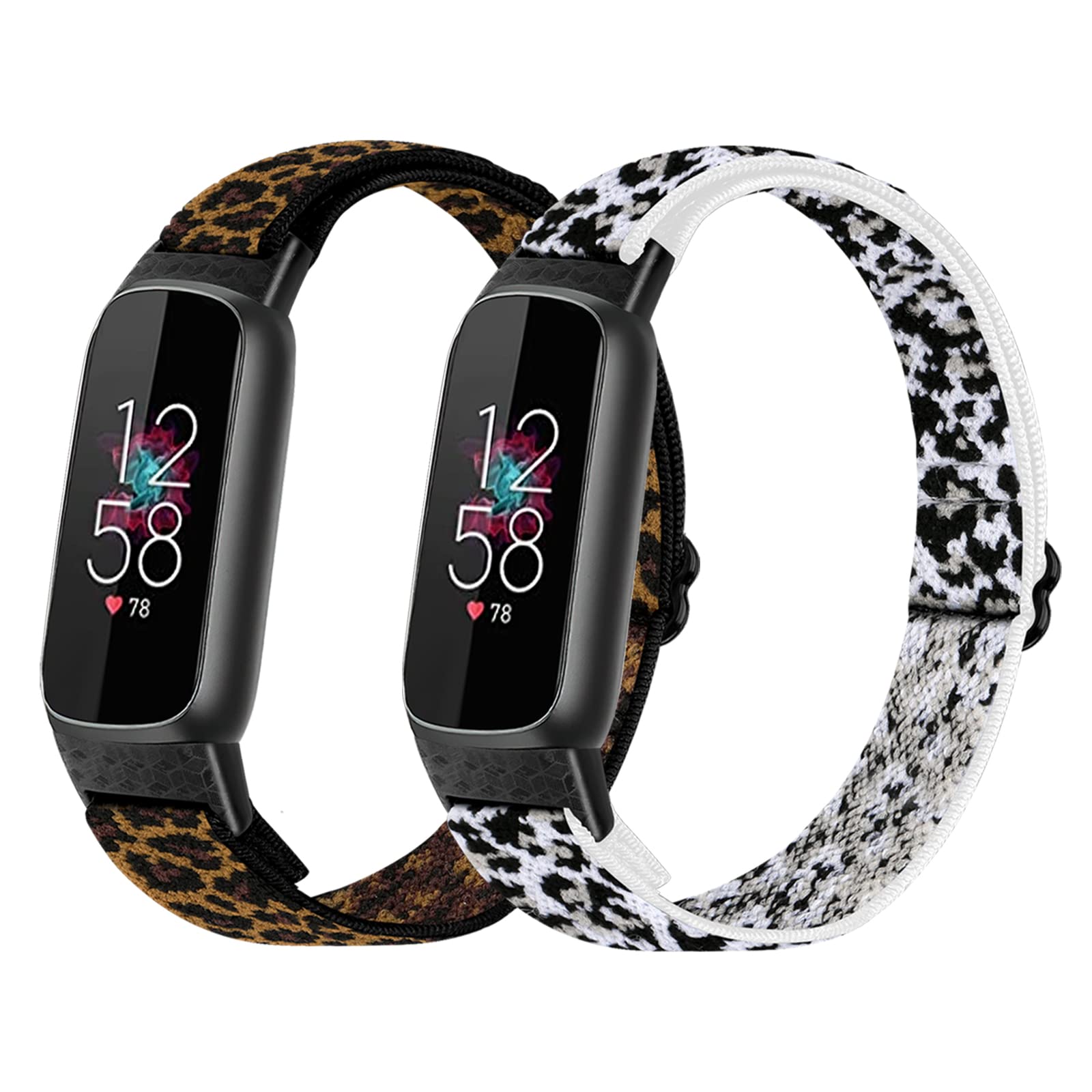 TumpCez Elastic Nylon Strap Only Compatible with Fitbit Luxe Strap for Women Men,Adjustable Stretchy Soft Sport Band Replacement Wristband