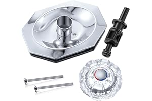 Dreyoo Compatible with Price/Pfister Avante Trim Kit, Applied for Tub and Shower Faucet, Push Pull Shower Valve Parts with Cartridge, Escutcheon, Screws, Sleeve, Handle and Gasket (Chrome)