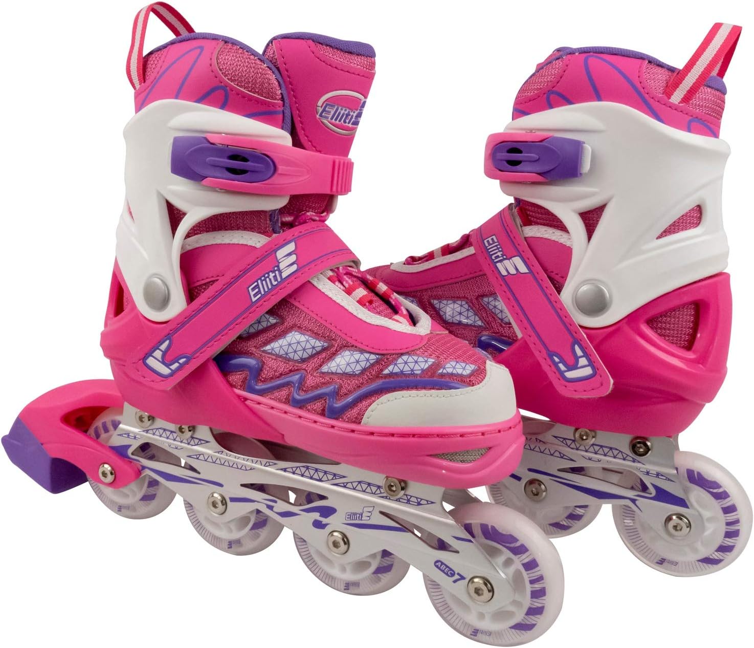 ELIITI Kids Inline Skates for Girls Boys Adjustable Size 13J to 9