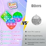 TOANWOD 30Pcs Party Favors Pop Bubbles Fidget Toys Keyring Multipack view 3