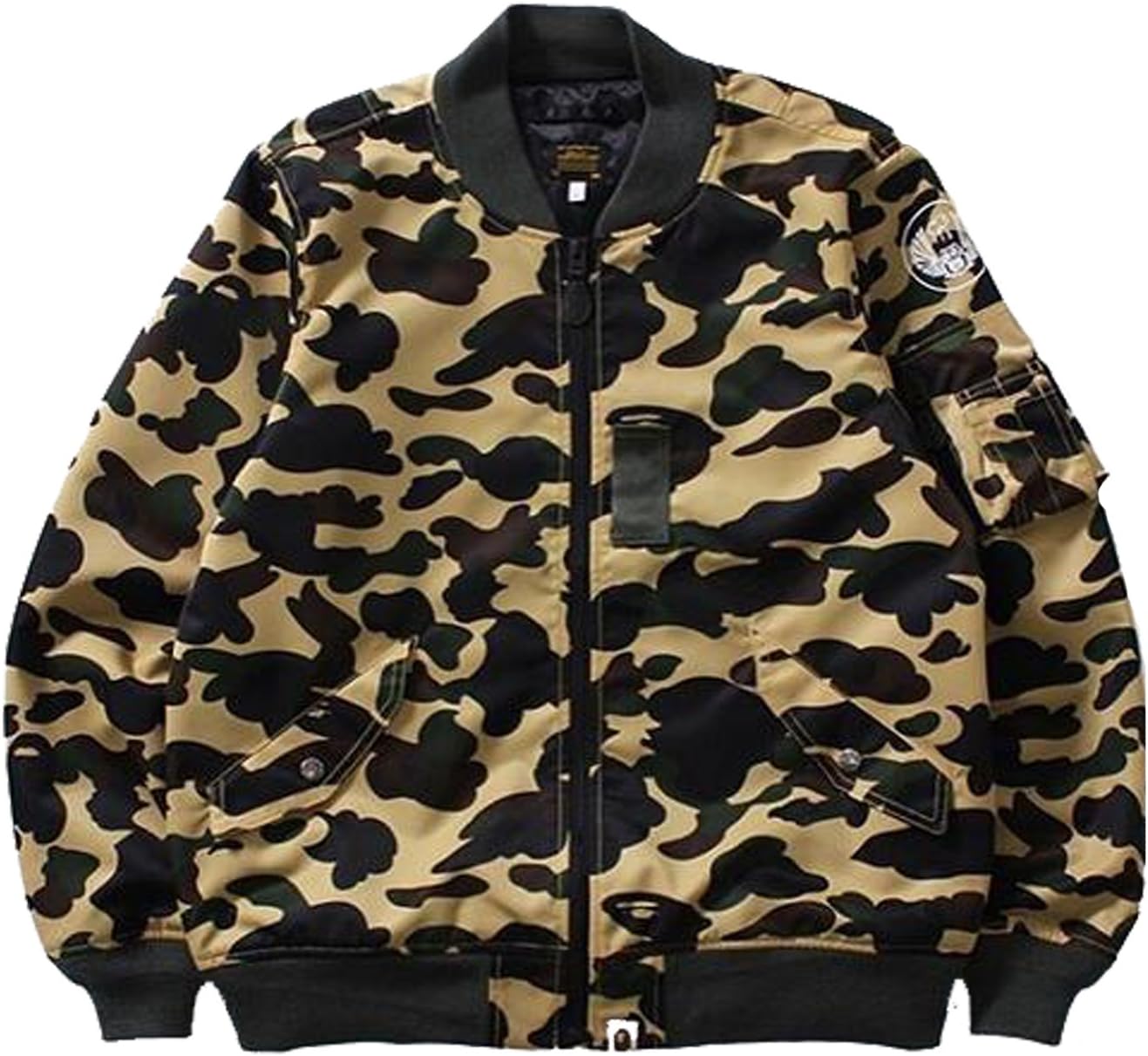 Bape Full Camo MA1 Jacket yellow/green camo