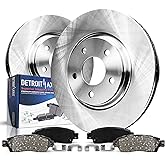 Detroit Axle - Front Brake Kit for 1995-1997 Ford Crown Victoria | Lincoln Town Car Mercury Grand Marquis Replacement Disc Brake Rotors 1995 1996 1997 Ceramic Brake Pads - 4pc Set