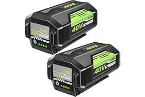 ULATI 2Pack Replacement for Ryobi Battery 40v 6.0Ah Lithium Battery Compatible with Ryobi 40 Volt Battery OP4040 OP4026 OP4050 OP40201 OP40601 and Cordless Power Tool