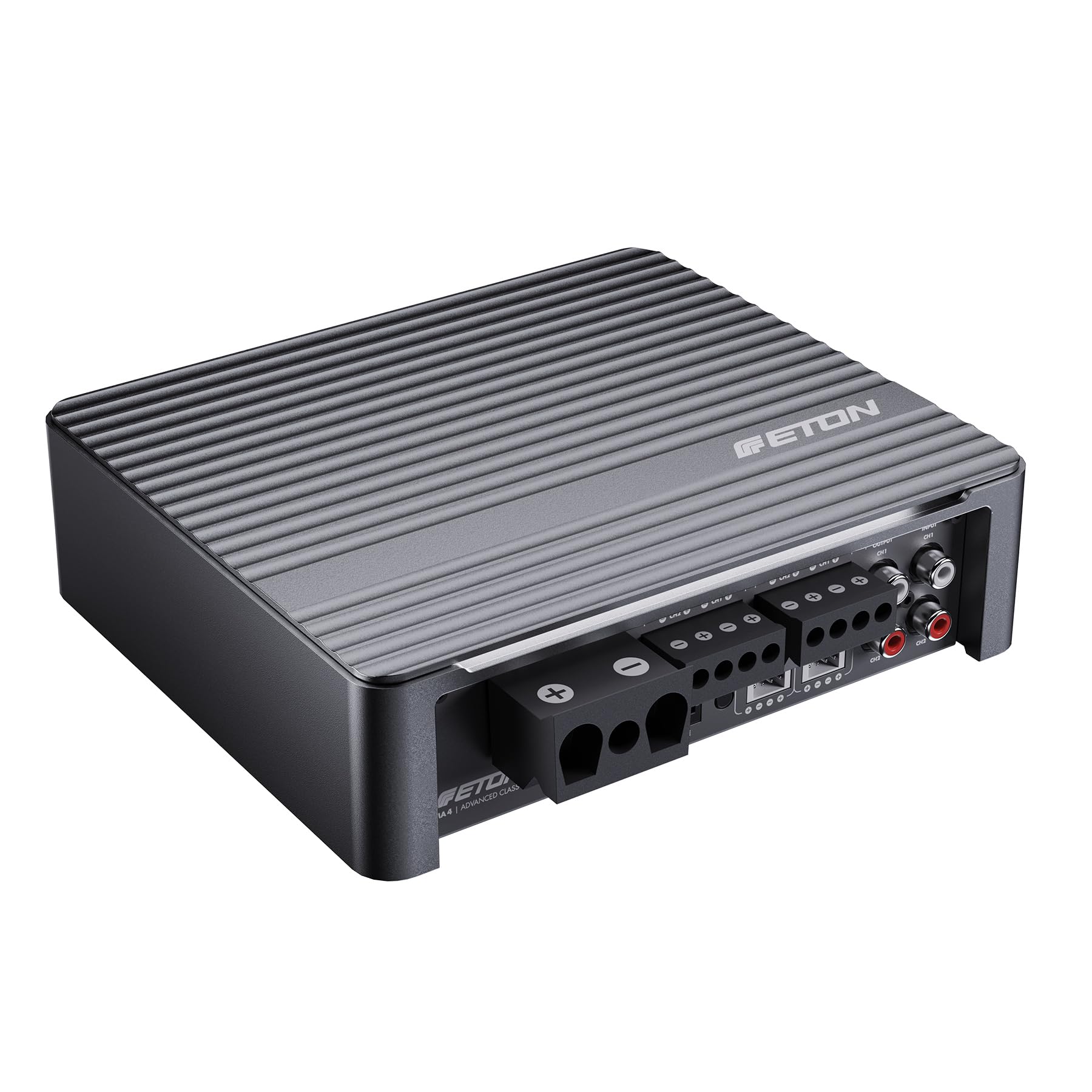 ETON MA 4 – kompakter 4 Kanal Verstärker, leistungsstarke digitale Mini Endstufe für Autos und Reisemobile, Class D Amp mit 4 x 105 W