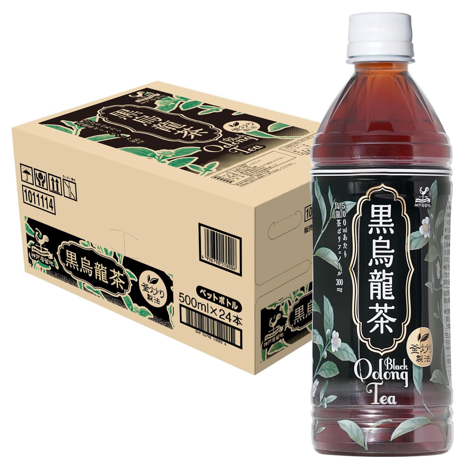 神戸居留地 黒烏龍茶 PET 500ml × 24本 [ ウーロン茶ポリフェノール300mg 福建省契約茶園茶葉100% 国内製造品 ]商品画像