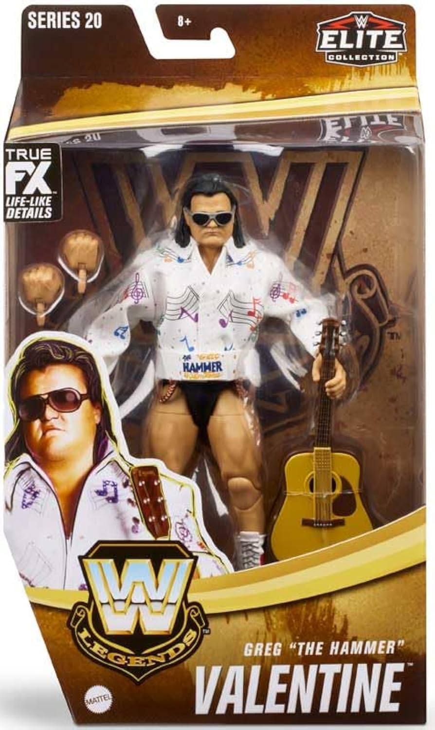 WWE Elite Collection Greg The Hammer Valentine Wrestling Action Figure Legends Mattel Series 20, HLP57