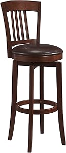 Hillsdale Furniture Canton Swivel Bar Stool, Brown