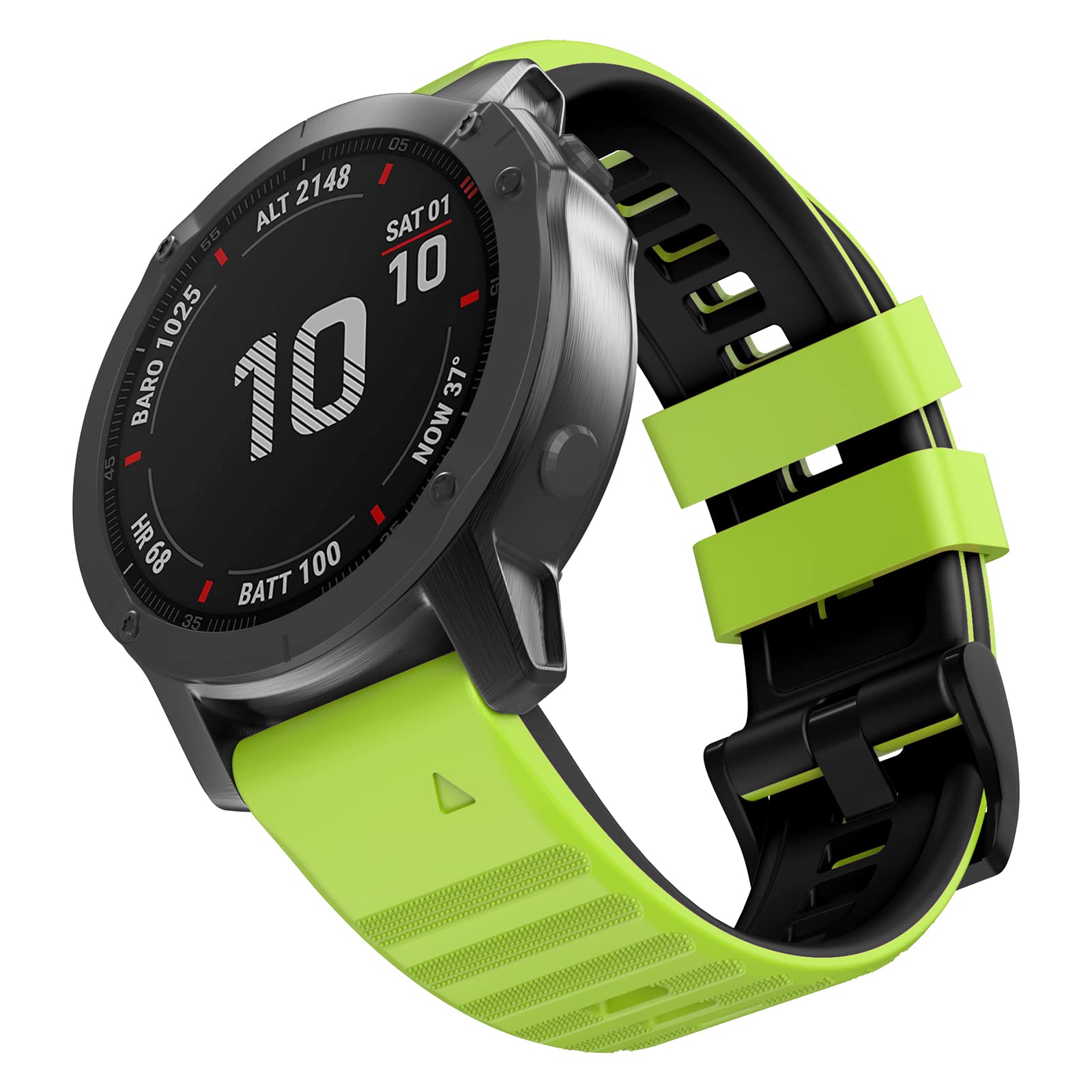 MYSNBKN Watch Strap for Fenix 7 / Fenix 6 / Fenix 5, 22mm Silicone Watch Band for Approach S60/S62, D2 Delta, EPIX 2, Forerunner 935/945 (Quick Fit)
