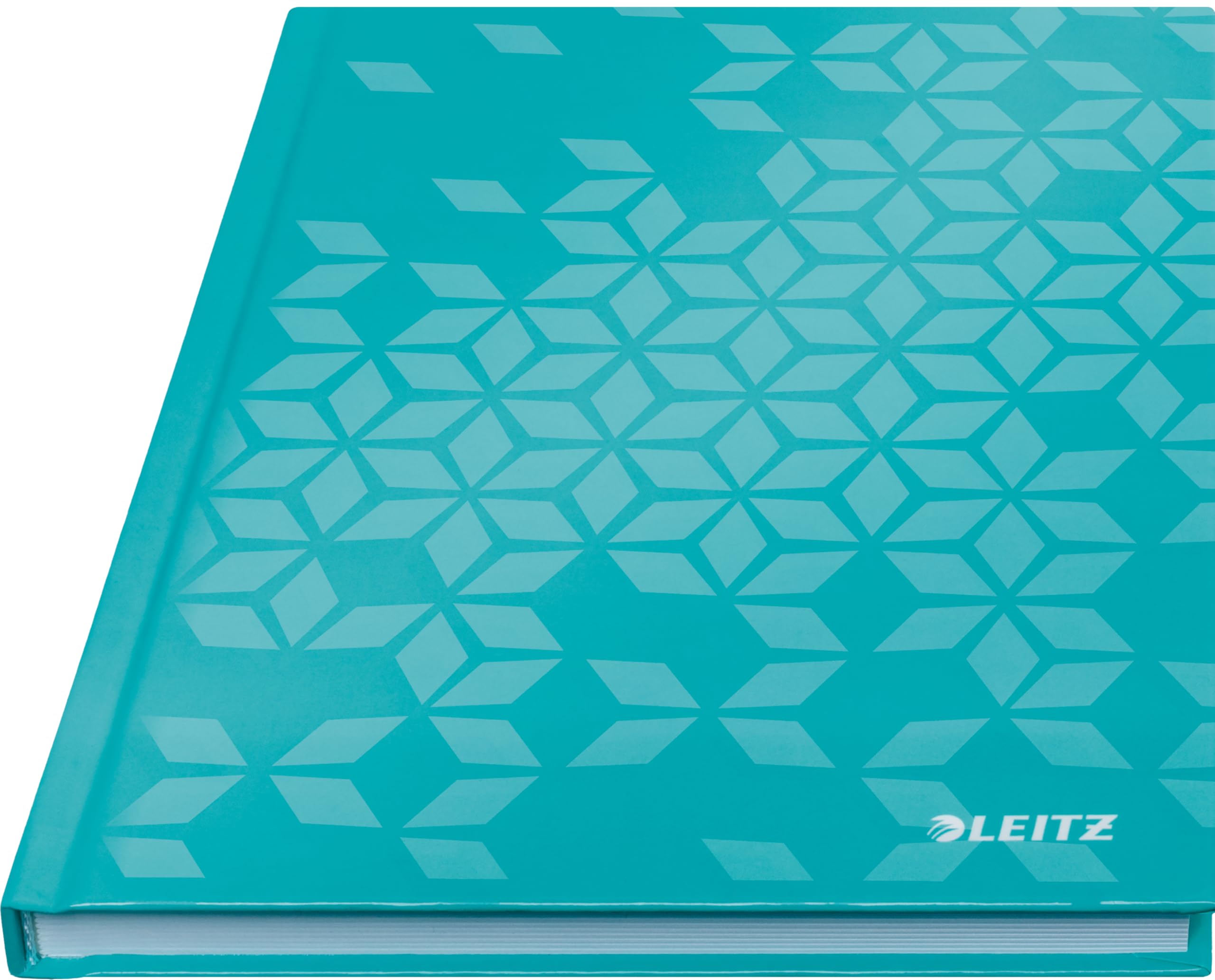Leitz WOW Notebook A5 Lined, Hardcover, 160 Pages, 80 Sheets of FSC-Certified Paper (80 g/mยฒ), Laminated Cover, Thread Binding, For Office, School or as a Diary, Ice Blue, 46271051 โ image 1