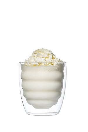 YEM 6 x 300ml doppelwandige Thermo-Gläser, für Latte Macchiato, Cocktails, Desserts, Tee Glas-Set, Doppelwandgläser, BEE