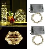 BXROIU 2 Pack Fairy Lights Battery Operated 5m Silver Wire 50 LEDs view 3