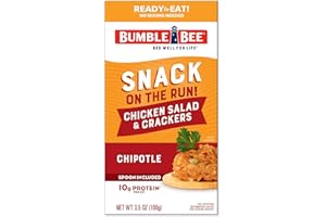 Bumble Bee Snack On The Run Chipotle Chicken Salad with Crackers Kit, 3.5 oz (Case of 12) - Ready to Eat, Spoon Included - Shelf Stable & Convenient Protein Snack