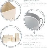 Harbour Housewares Vintage Kitchen Compost Bin 3.2L Cream with Inner Liner view 2