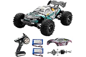 LUMENAS 1:16 Scale Brushless RC Car for Adults - 72+ KM/H High Speed, 4WD Waterproof Off-Road All-Terrain RC Truck with 2 Bat