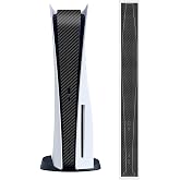 kwmobile Console Decal Compatible with Sony Playstation 5 Disc Edition - Decal Skin - Carbon Black