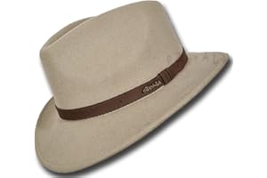 Oztrala】Australian Wool Felt HAT Outback Vintage Classic Fedora Men Leather Band Cowboy HW01 US