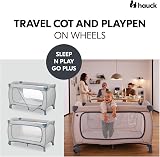 hauck Travel Cot Sleep N Play GO PLUS Blue with Wheels XL Zip Bag view 2