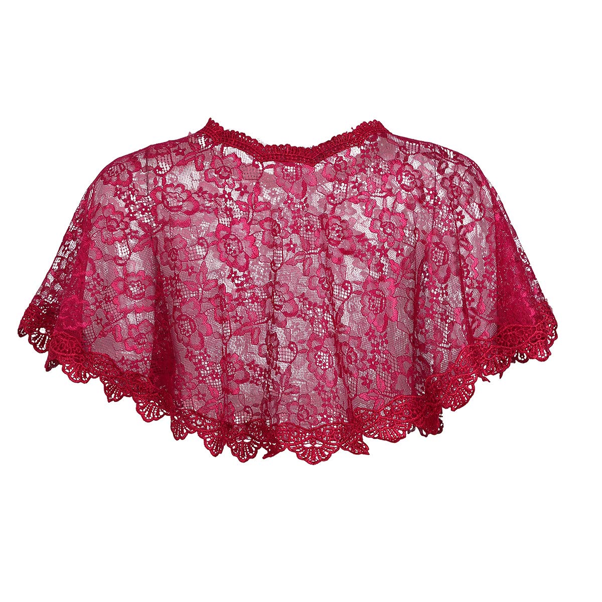 Msemis Femmes Chale Dentelle Soiree Cap Bolero Cape De Mariage Demoiselle Dhonneur Chic Pour Robe Soiree Elegant Veste Haut Boleros