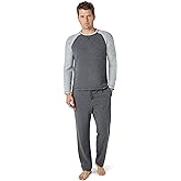 Eddie Bauer Mens Pajamas Set - 2-Piece Ultra Soft Long Sleeve Shirt & Pants Sleepwear | Mens Loungewear Sets