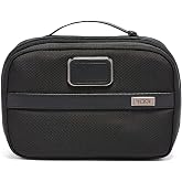 TUMI Alpha Split Travel Kit - Compact Toiletry Bag for Men &amp; Women - Features Removable Leather Handle &amp; 3 Zip Pockets - Black