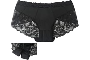Women's Crotchless Briefs Invisible Seamless Hipster Underpants Bikini Lace Panties