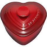 Le Creuset Stoneware Heart Ramekin with Cover, Red