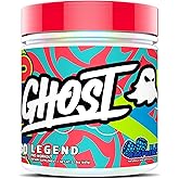 GHOST Legend Pre-Workout Powder, Blue Raspberry - 30 Servings – Pre-Workout for Men & Women with Choline, L-Citrulline, & Beta Alanine for Energy & Focus