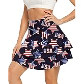 WOWENY Women's Athletic Pleated Tennis Skirt Ladies Active Layered Skort with Pocket Running Golf Skirt with Ruffle