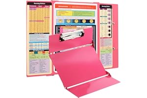 SC PRINTING WORLD Nursing Clipboard with Nursing and Medical Edition Cheat Sheets 3 Layers Aluminum Foldable Nurse Clipboard Nursing Student Essentials - Foldable Clipboard Nursing Nursing School Essentials