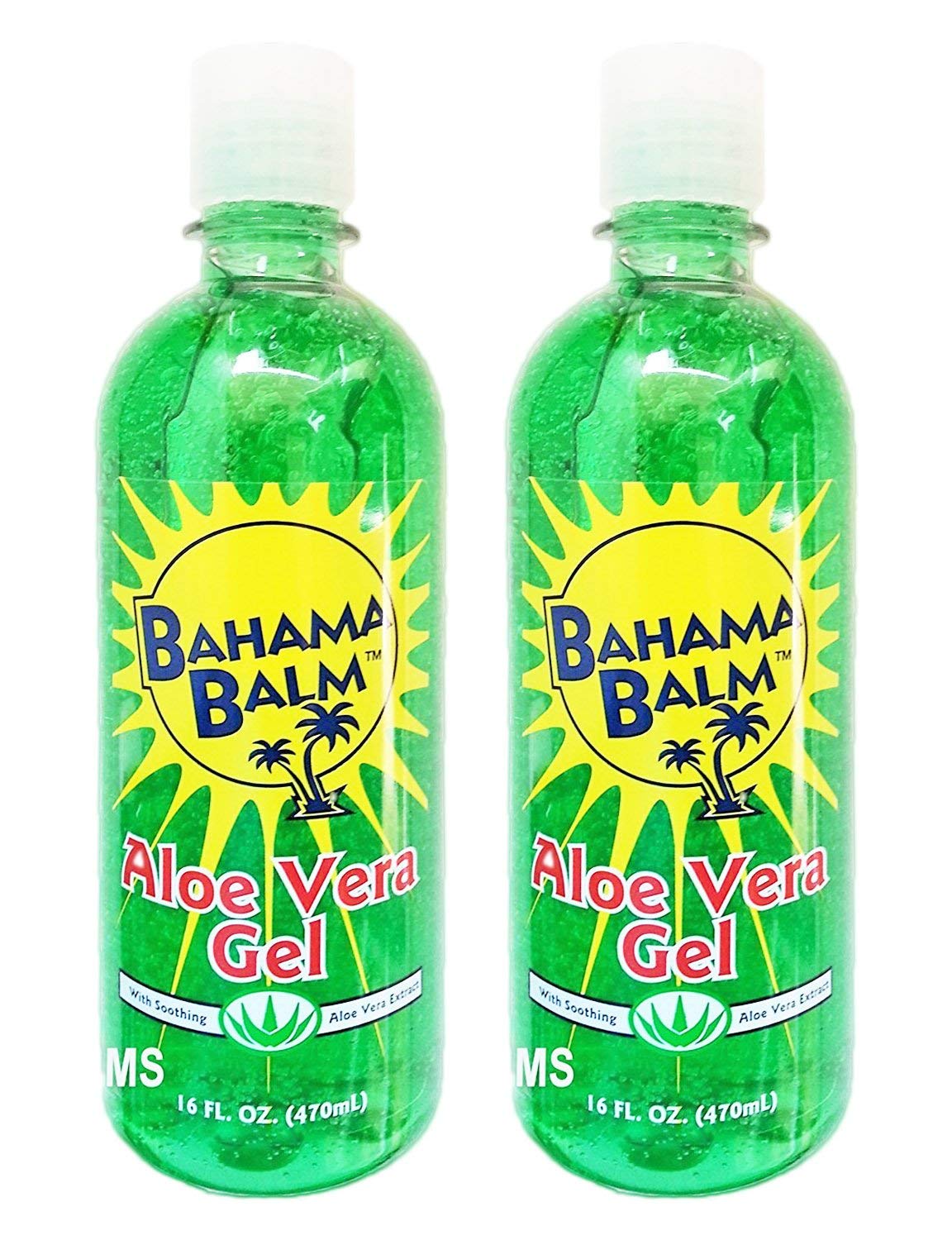 Bahama Balm 16oz Aloe Vera Gel After Sun Skin Care (2 Pack) : Beauty