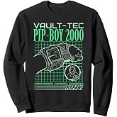 Fallout Video Game Pip-Boy 2000 Interface Retro Graphic Sweatshirt