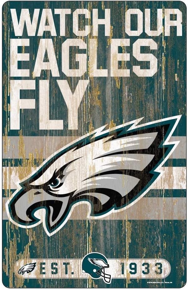 Wincraft Nfl Philadelphia Eagles Slogan Wood Sign American Football Household Goods
