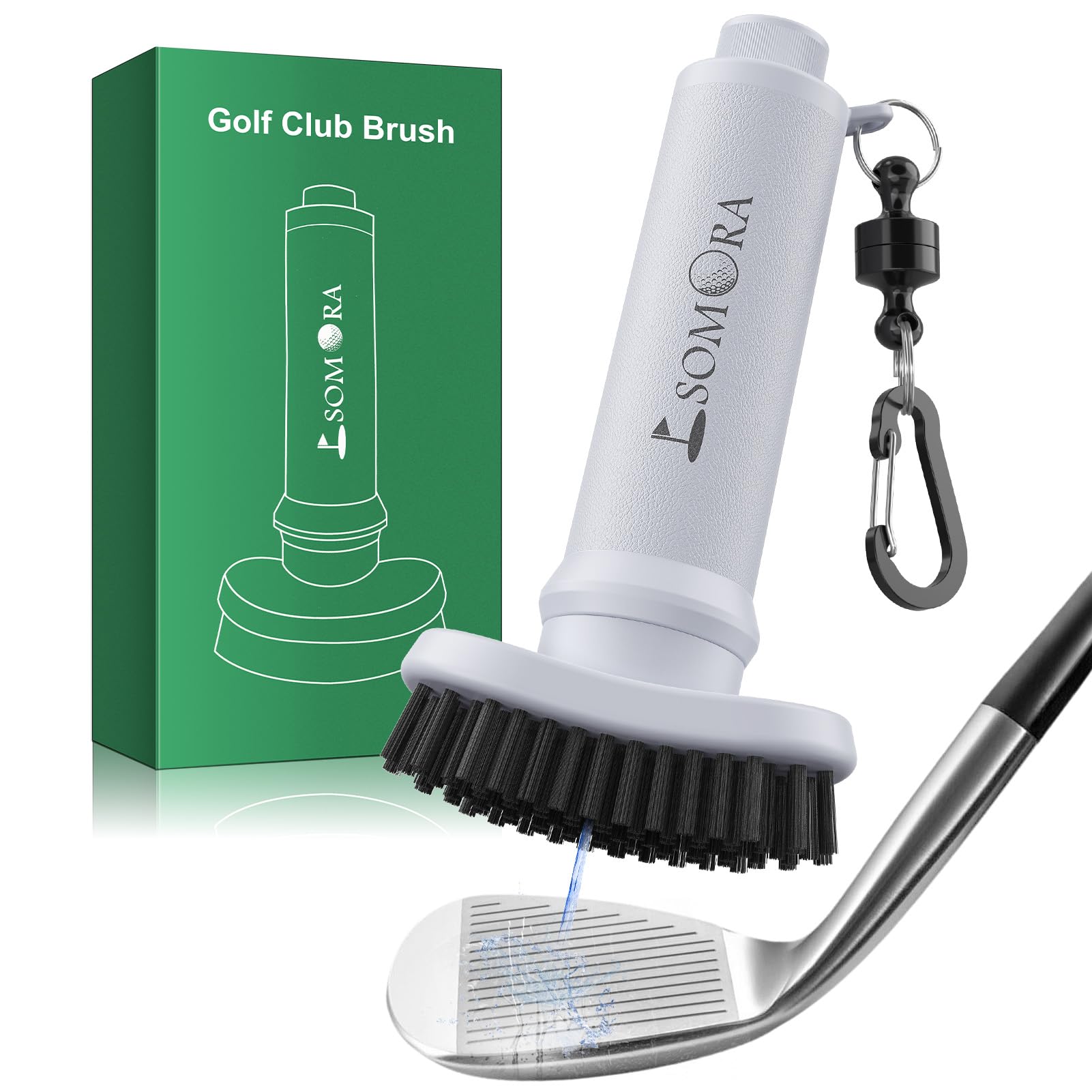 Photo 1 of SOMORA Pro Golf Club Cleaner Water Brush - White Elephant Gifts for Adults, Golf Bag Accessories Golf Gifts for Men Dad Father's Day, Magnetic Golf Club Brush Groove Cleaner, Christmas Mens Gifts